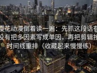 樱花动漫倒着读一遍：先抓这段话有没有把多因素写成单因，再把剪辑按时间线重排（收藏起来慢慢练）
