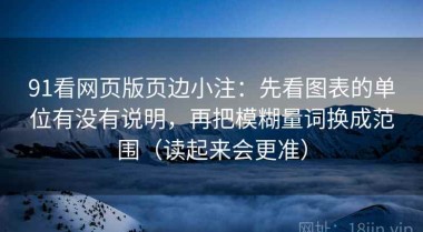 91看网页版页边小注：先看图表的单位有没有说明，再把模糊量词换成范围（读起来会更准）